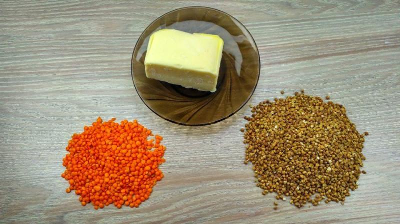Buckwheat porridge with lentils