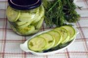 Instant recipes for pickled crispy zucchini for the winter in cans and barrels, rules and shelf life Zucchini soaked recipes