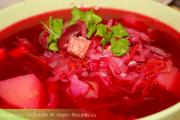 Vegan borscht with beans