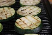 Original recipe for sandwiches with zucchini fried in a grill pan