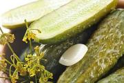 Lightly salted cucumbers with hot brine recipe
