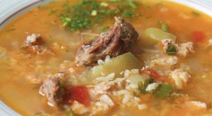 Stewed soup - step-by-step recipes for cooking with vermicelli, rice or beans