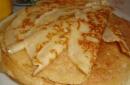 Pancakes on ryazhenka Recipe for dough for pancakes on ryazhenka