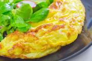 Hearty omelet recipe.  Hearty omelet.  Spanish potato tortilla with tomatoes